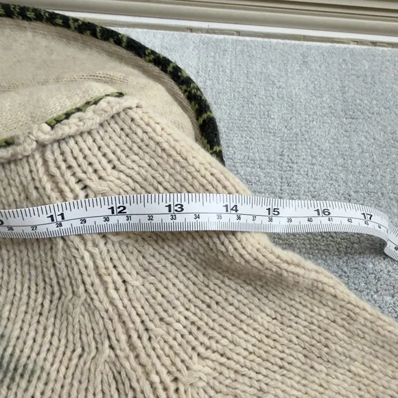 Anthopologie Sleeping On Snow Sweater Coat Hand Painted Poppies Size Medium - Picture 13 of 16